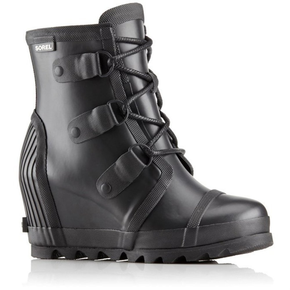 ISO Sorel wedge rain boots